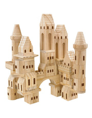 75 pce wooden castle blocks set