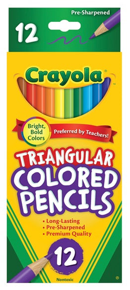 Pencils 12 Triangular coloured