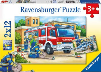 2x12pce Police and Firefighters Puzzles