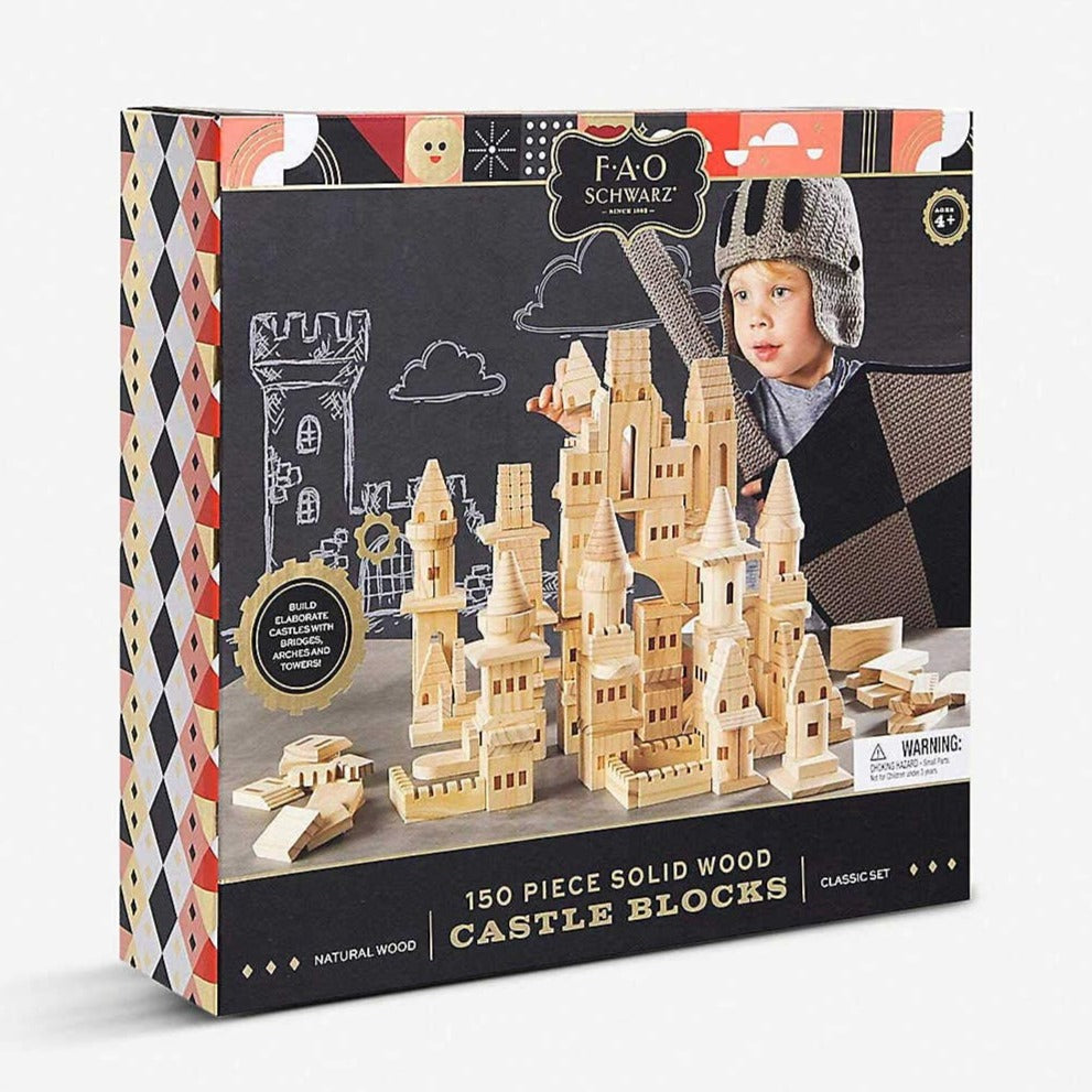 75 pce wooden castle blocks set