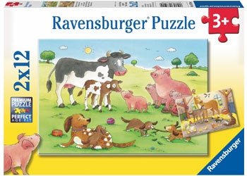 2x12pce Animal's Children Puzzles