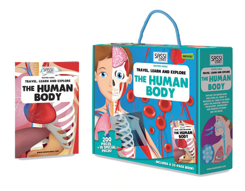 200 Pieces Travel, Learn and Explore the Human Body Shaped Puzzle