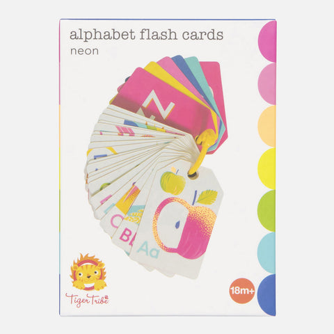Alphabet Flash Cards Neon