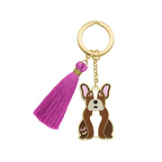 Key Chain Bag Tag French Bulldog with tassel