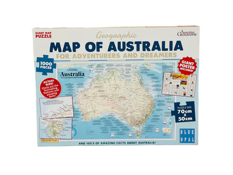 1000pce Map of Australia Adventurers Dreamers