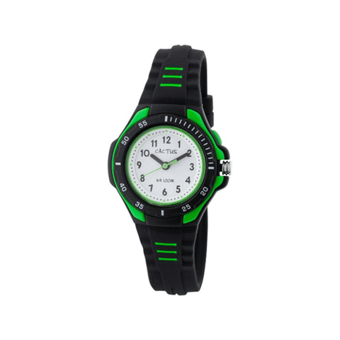 Watch - Time Teacher Black and fluro green