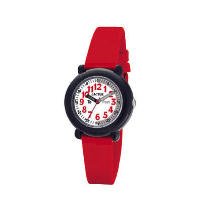 Watch- black / red band time teacher