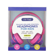 Cactus Light Up Headphones For Kids- Pink