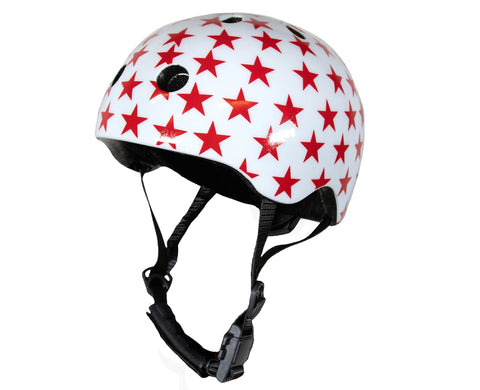 Coconuts White Helmet with Red Stars XS