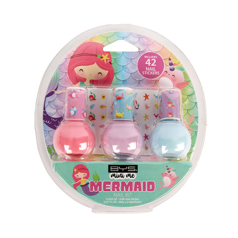 Mini Me 3 x Nail Polish and Stickers - Mermaid