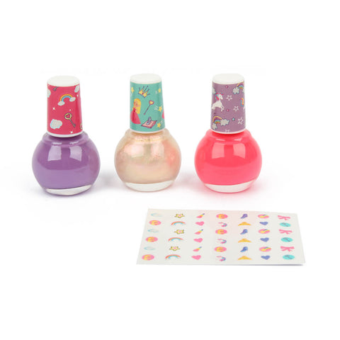 Mini Me 3 x Nail Polish and Stickers - Princess