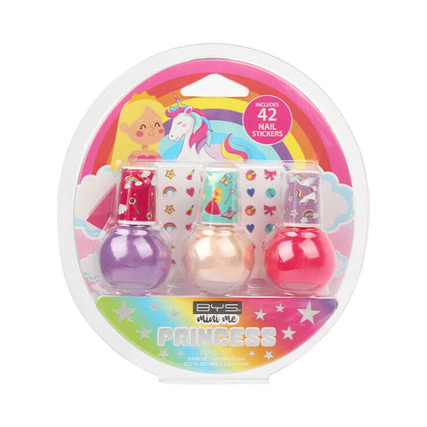 Mini Me 3 x Nail Polish and Stickers - Princess