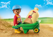 1 2 3 Construction Worker With Wheelbarrow