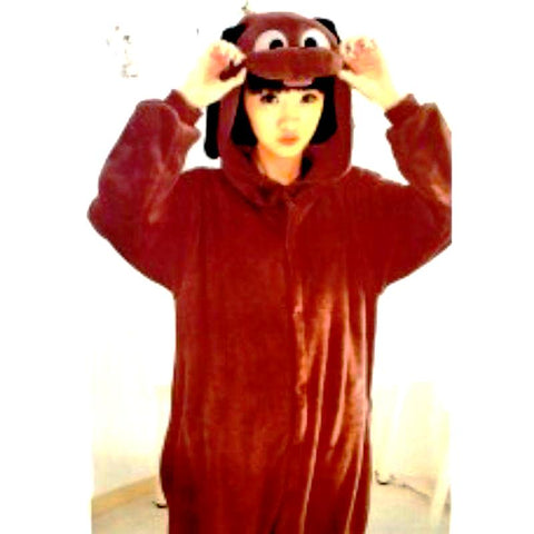 Goofy Brown Dog Onesie