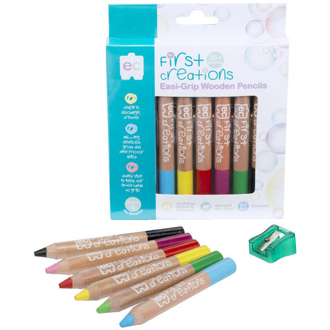 First Creations Easi Grip Wooden Pencils