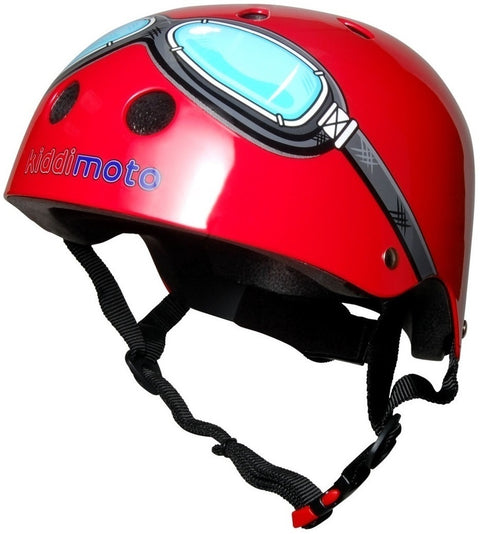 Kiddimoto helmet - red goggles - Small