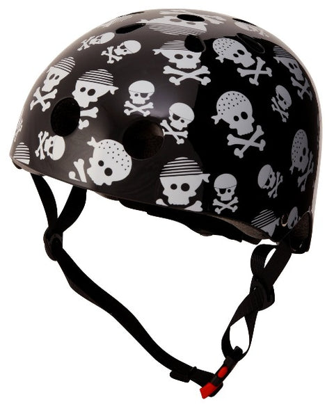 Kiddimoto helmet - silver skulls - Small