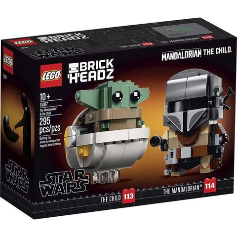 Star Wars Brick Headz Mandalorian and Child 75317