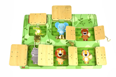 Funny Zoo Latches and Locks Puzzle