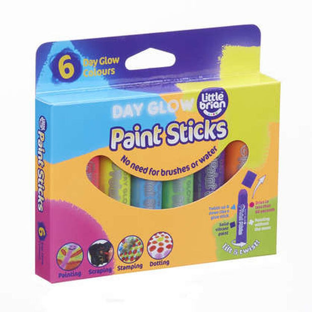 Little Brian Paint Sticks - Fluro glow 6 pack