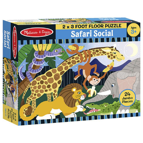 Safari Social Floor Puzzle 24pc