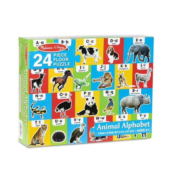 Animal Alphabet Floor Puzzle 24pc
