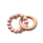 Moon Teether Silicone and Wood ring