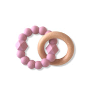 Moon Teether Silicone and Wood ring