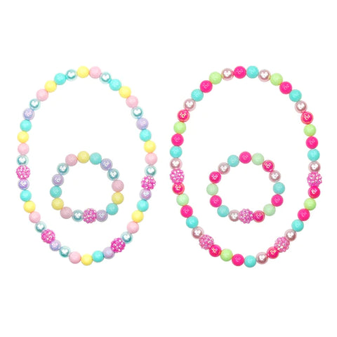 Sugar coated necklace bracelet set