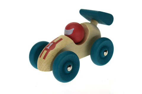 Classic Calm Wooden Car Blue