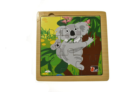 Wooden Framed Puzzle 9pce - Koala