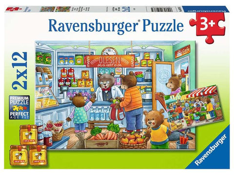 2x12pce Let's Go Shopping Puzzles