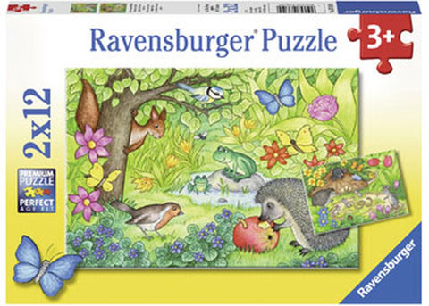 2x12Pce Animals in our garden Puzzles