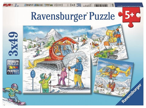 3 x 49pce Lets Go Skiing Puzzles