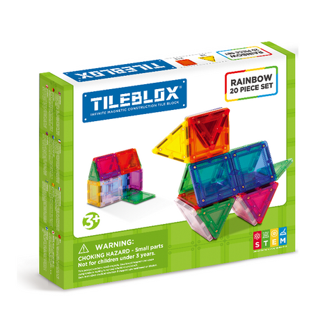Tileblox 20 piece Magnetic Rainbow Blocks