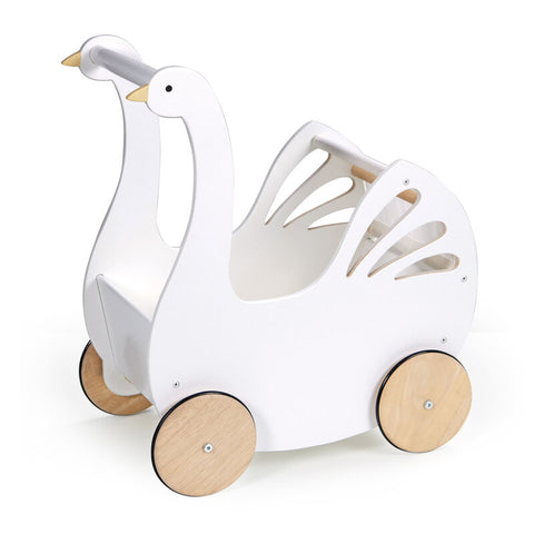 Wooden Swan Pram