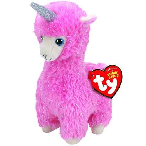 Beanie Boo Reg - Llana pink llama with horn