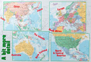 World Map Pacific Centred - double sided