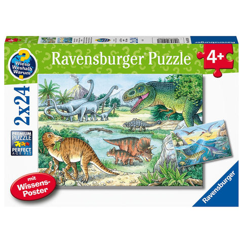 2x24pce Dinosaurs Of Land And Sea