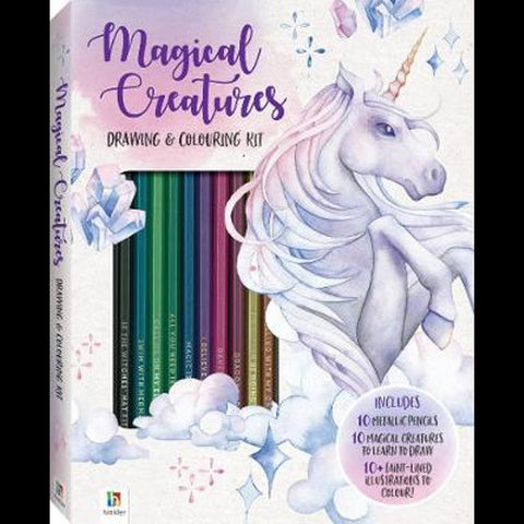 Magical Creatures Drawing And Colouring Kit