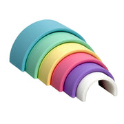 Dena Toys 6pce silicone rainbow set - Pastel