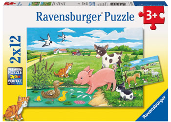 2x12pce Baby Farm Animals Puzzles