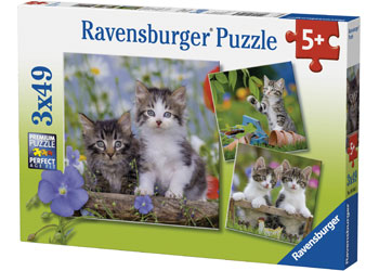 3 x 49pce Tiger and Kittens puzzle Puzzles