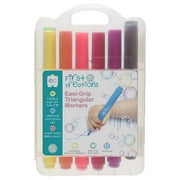 First Creations easy grip Triangular Markers 12 pack
