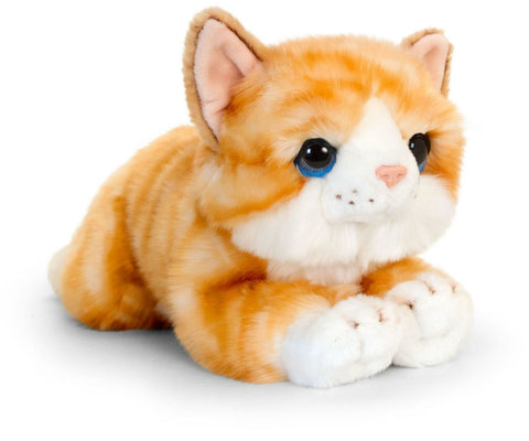 Cuddle Kitten Laying Ginger 32cm