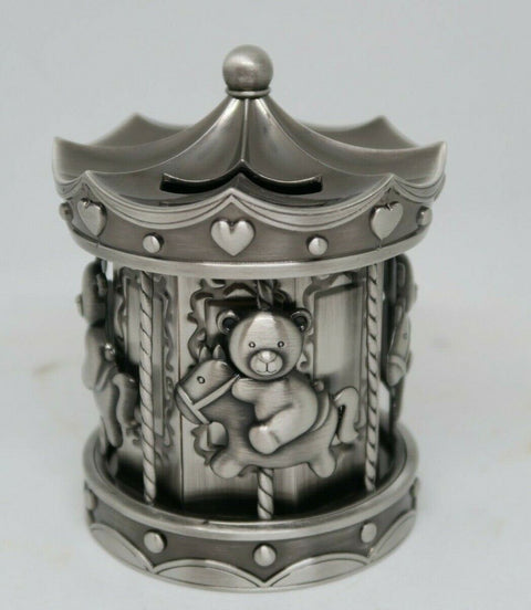 Pewter Money Box - Merry Go Round