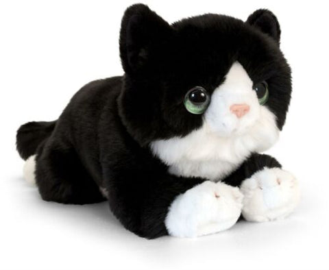 Cuddle Kitten Laying Black 32cm