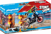 Stunt Show Motocross with fiery wall