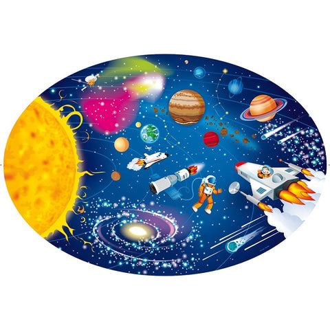 205 Pieces Travel, Learn and Explore Space Oval Puzzle