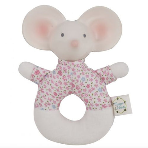 Meiya Mouse Natural Latex Ring Rattle